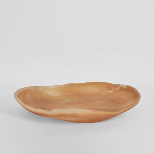 Halo Swirl Resin Serving Platter Medium Peach