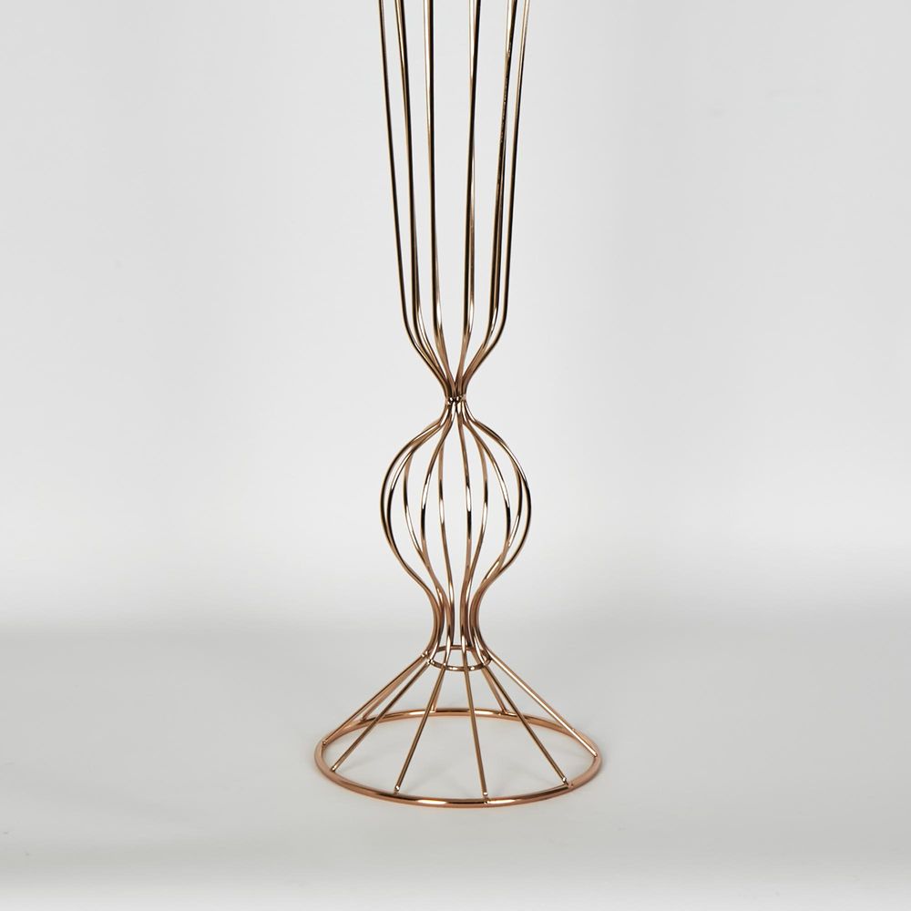 Rose Gold Iron Floral Ball Stand