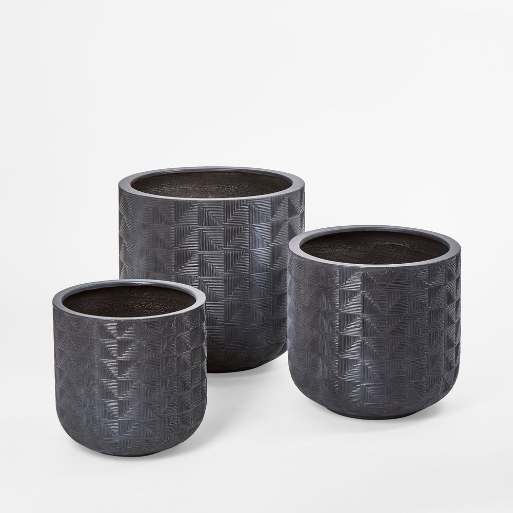 Sawyer Set Of 3 Planter Grey