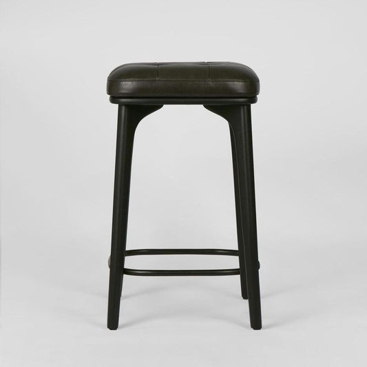 Carlton Leather Counter Stool Black