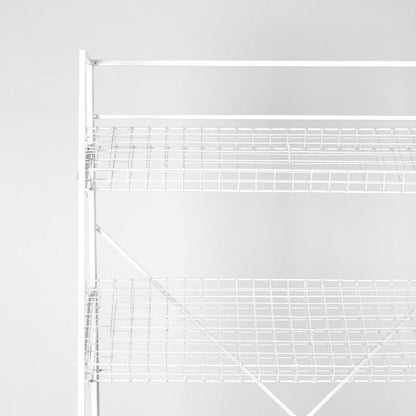 Metal Flower Rack With 4 Shelves White