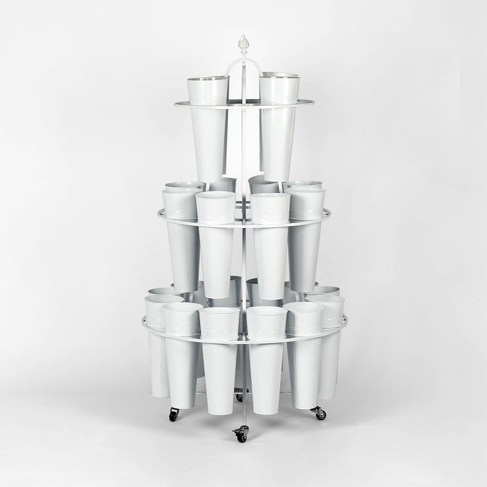 Bucket Stand 24 Bucket White