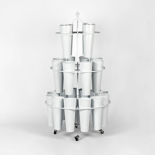 Bucket Stand 24 Bucket White