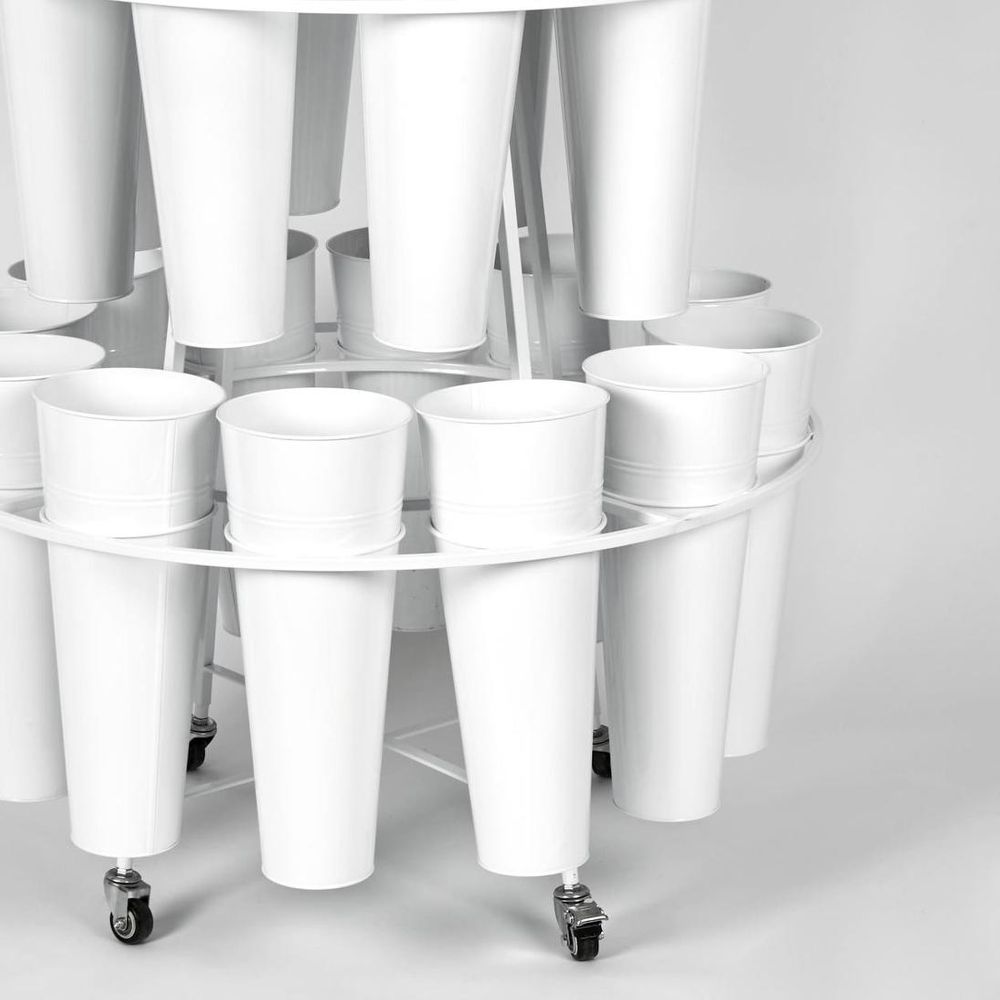 Bucket Stand 24 Bucket White