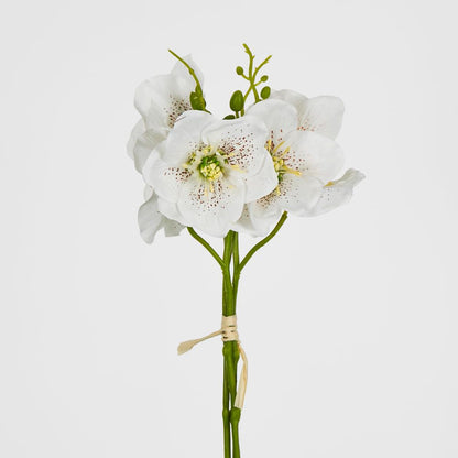 White Christmas Rose Bouquet 31Cm