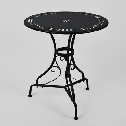 Annabel Round Table 70Cm Black -Outdoor