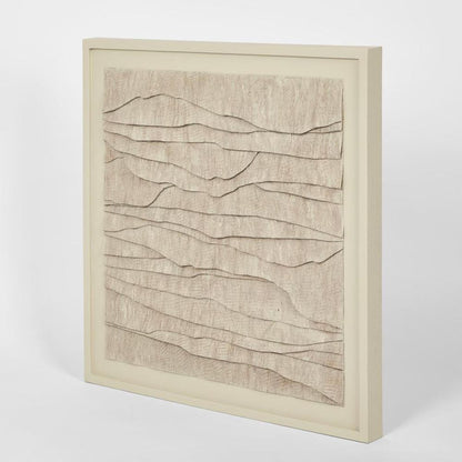 Ladrar Bark Wall Art Square Ecru
