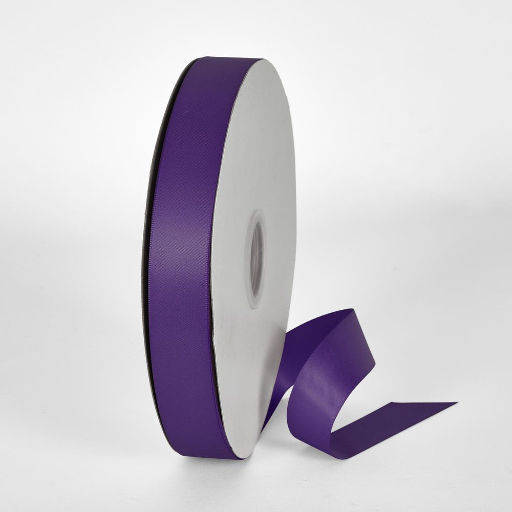 Eggplant Double Sided Satin Ribbon 25Mm 100Yards - P465