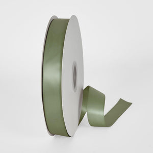 Sage Green Double Sided Satin Ribbon 25Mm 100Yards - P577