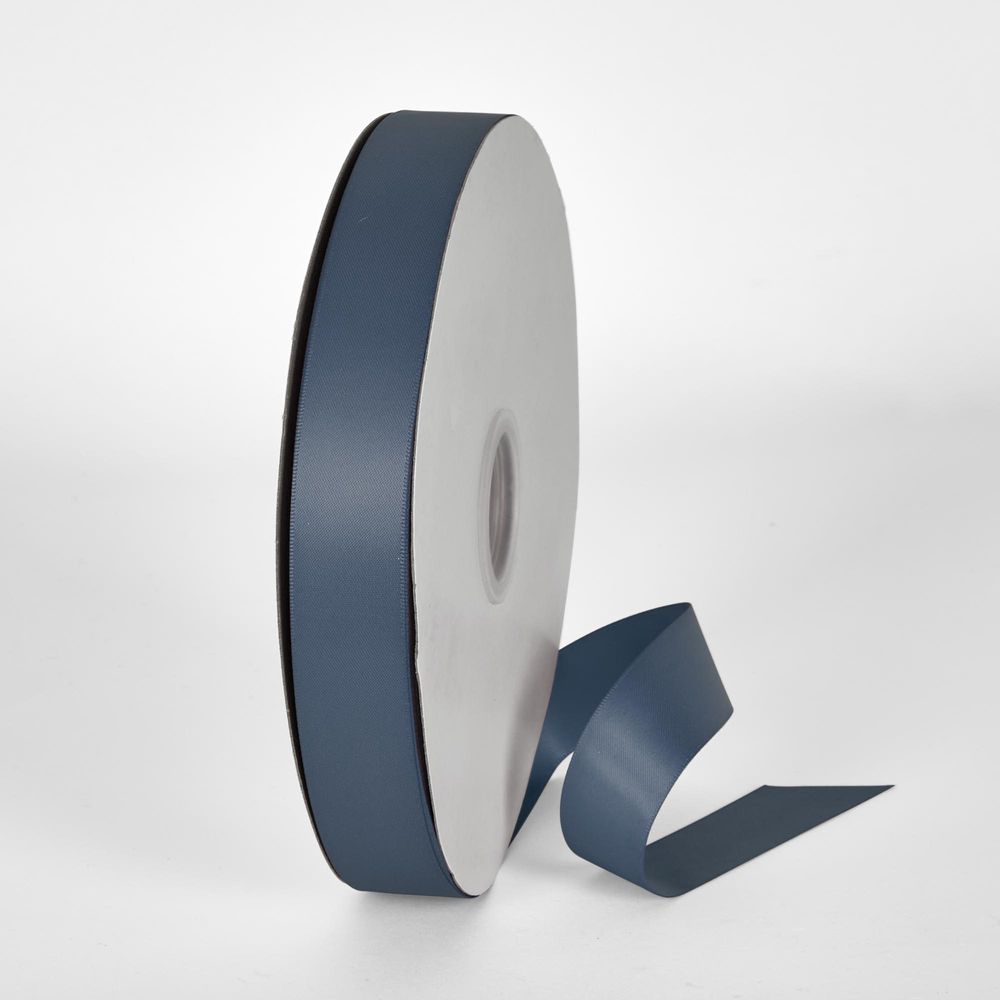 Smoke Blue 91.4M - 25Mm Double Sided Satin Ribbon P363