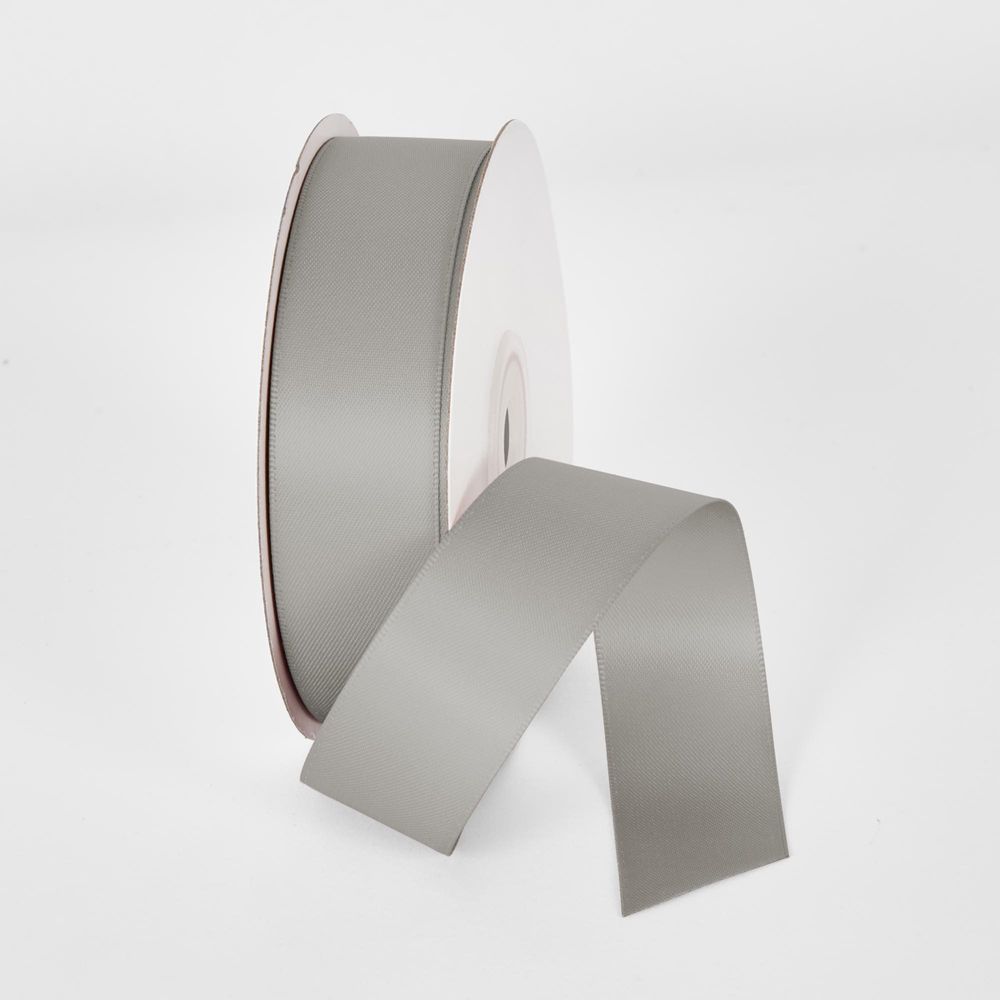 Shell Gray 22.86M - 25Mm Double Sided Satin Ribbon P007