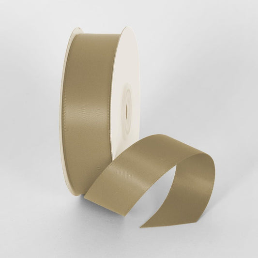 Tan 22.86M - 25Mm Double Sided Satin Ribbon P892