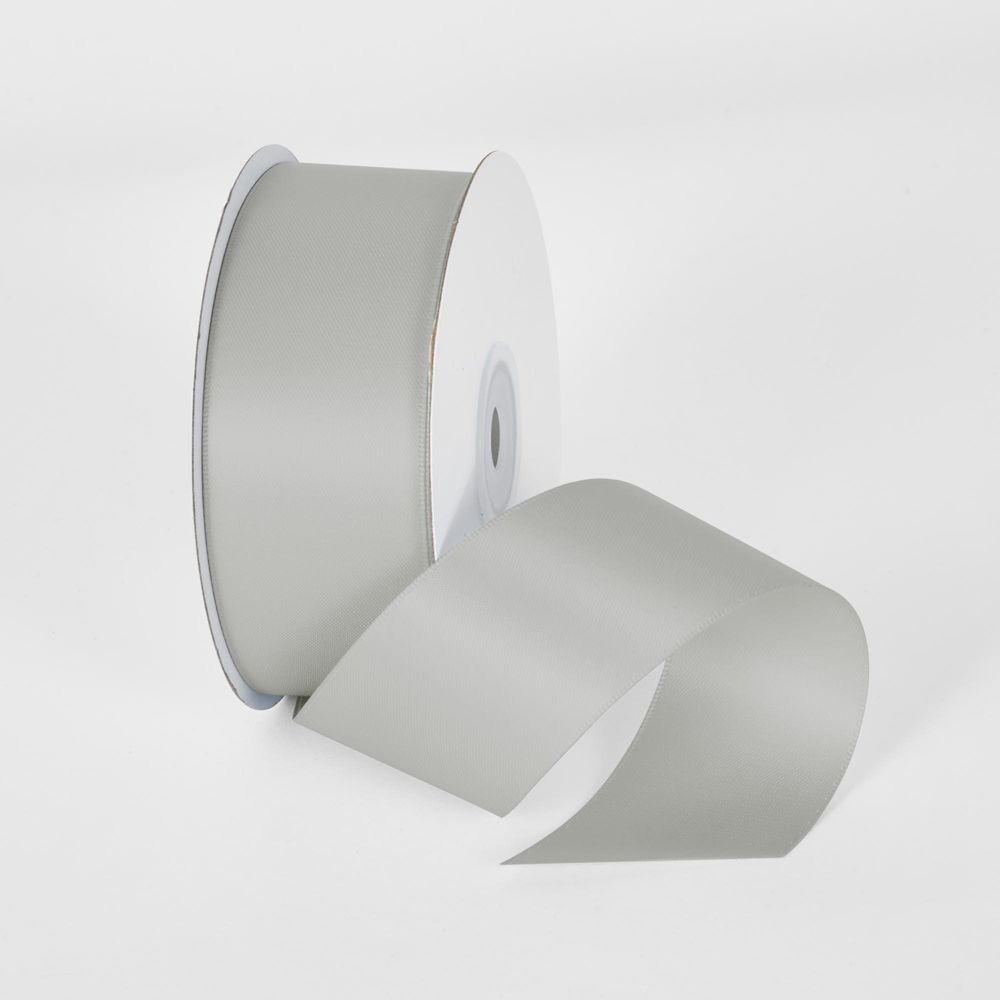 Shell Gray 22.86M -38Mm Double Sided Satin Ribbon P007