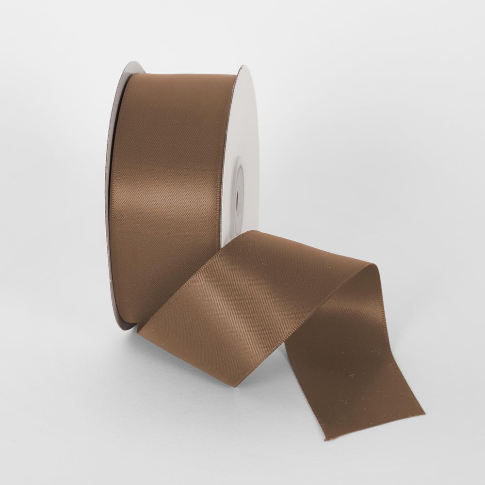 Peacan Brown 22.86M -38Mm Double Sided Satin Ribbon P779