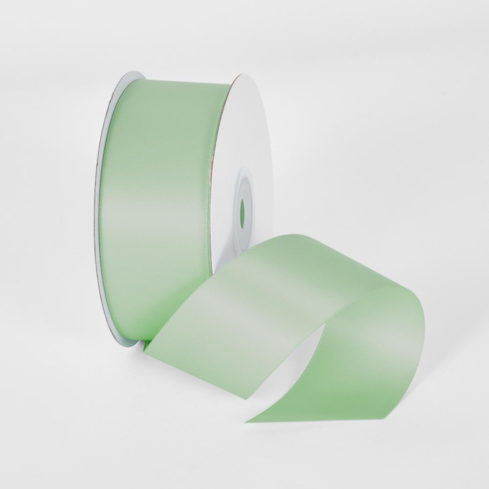 Pastel Green 22.86M -38Mm Double Sided Satin Ribbon P513