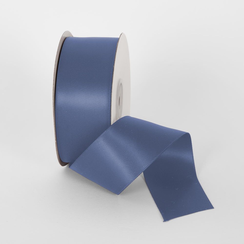 Smoke Blue 22.86M -38Mm Double Sided Satin Ribbon P363