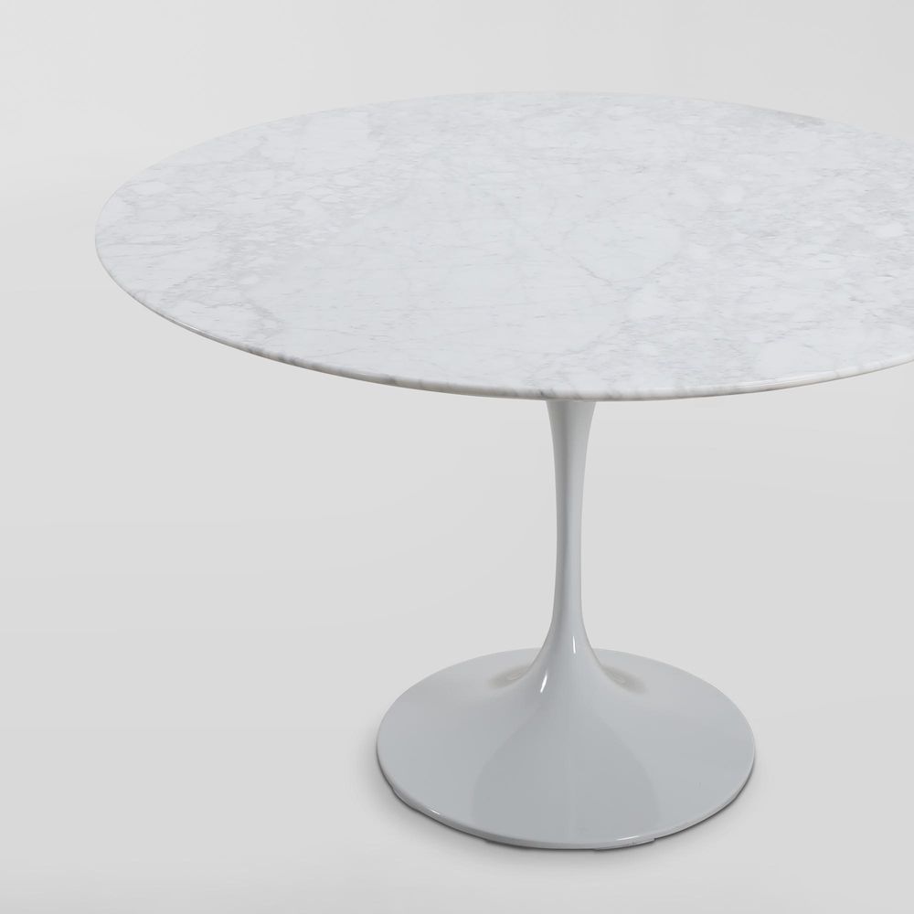 Aurora Oval Dining Table Marble White 200Cm