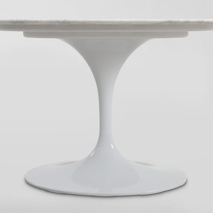 Aurora Oval Dining Table Marble White 200Cm