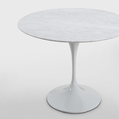 Aurora Oval Dining Table Marble White 160Cm