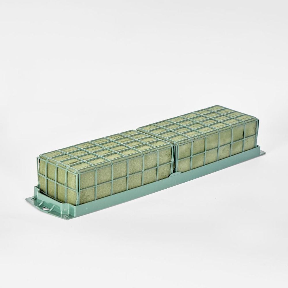 Double Brick Caged Oasis Floral Foam Attached To Plastic Base