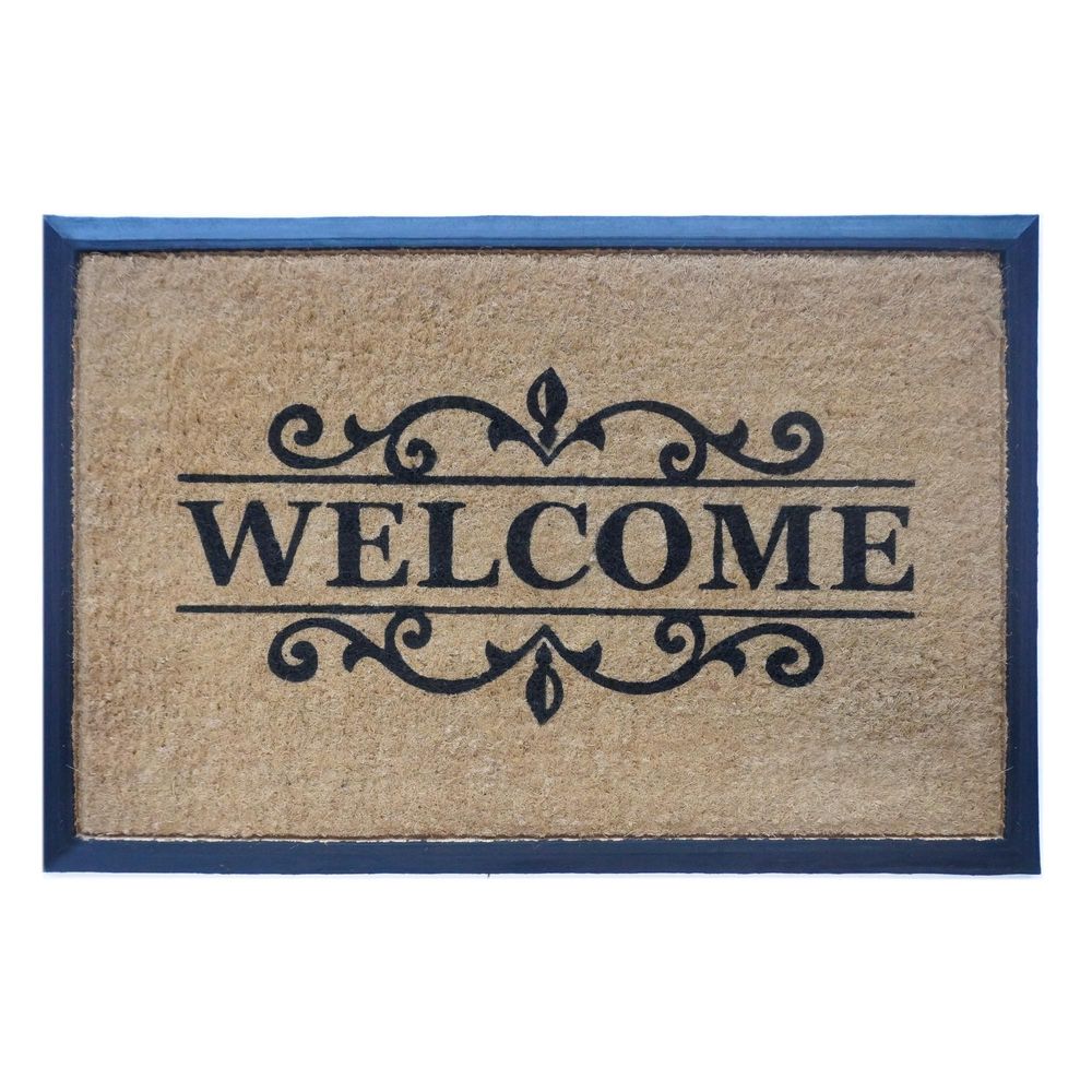 Welcome Coir & Rubber Doormat Large 60X90