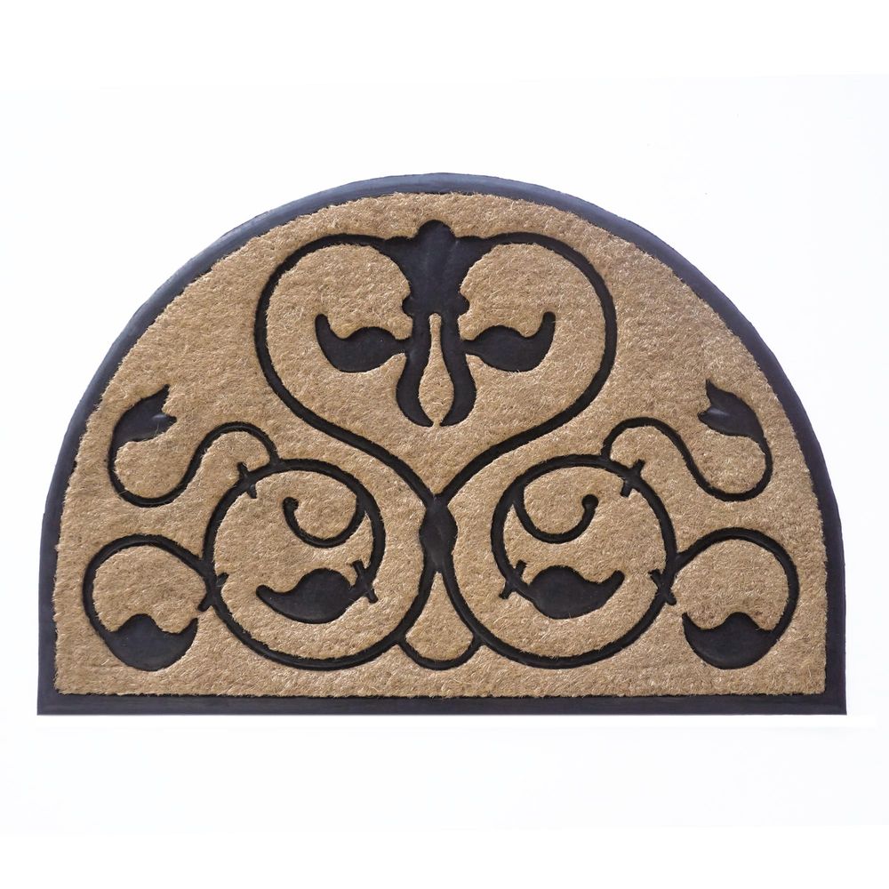 Baroque Arch Coir & Rubber Doormat Large 60X90