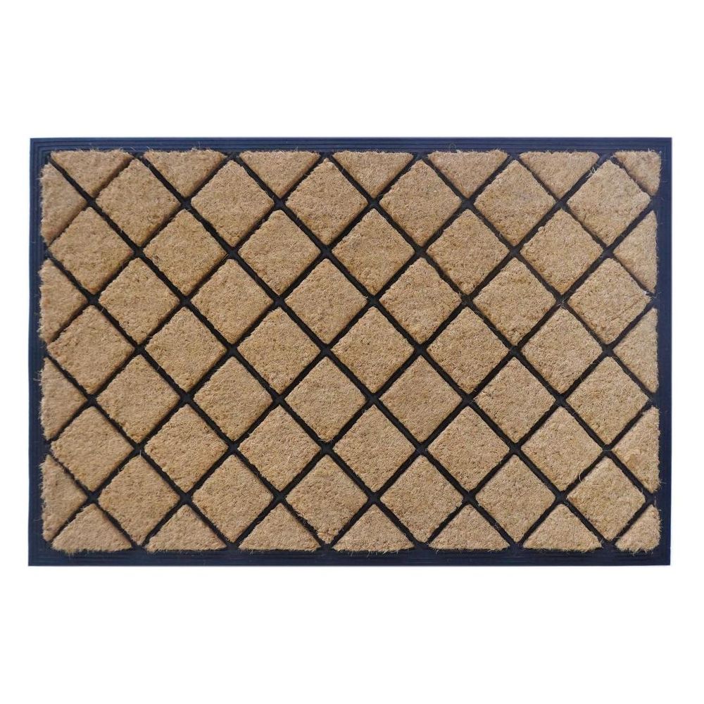Trellis 椰壳纤维和橡胶门垫 大号 60X90