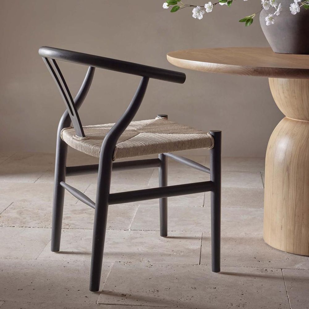 Arc Wishbone Chair Black/Natural