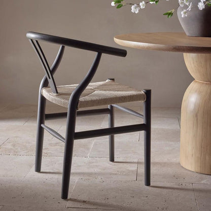 Arc Wishbone Chair Black/Natural