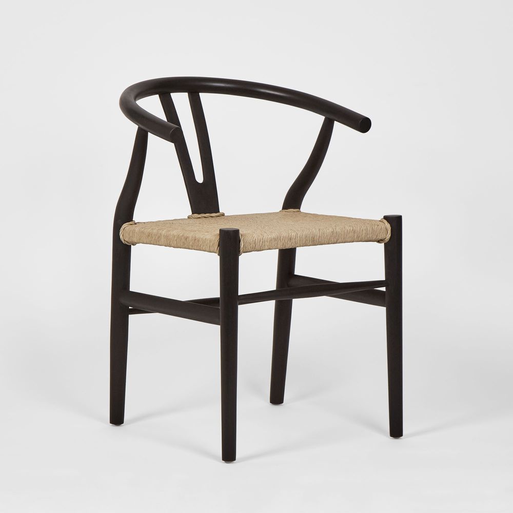 Arc Wishbone Chair Black/Natural