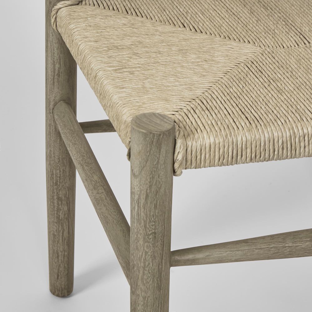 Arc Wishbone Chair Grey/Natural