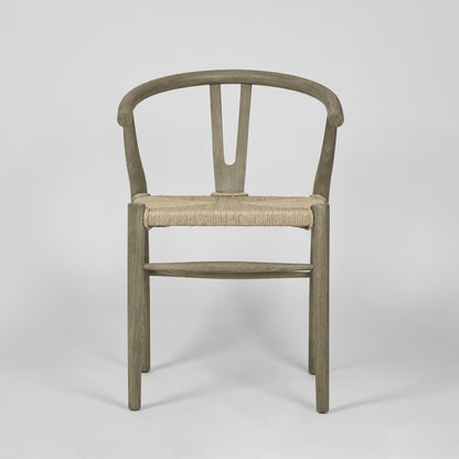 Arc Wishbone Chair Grey/Natural