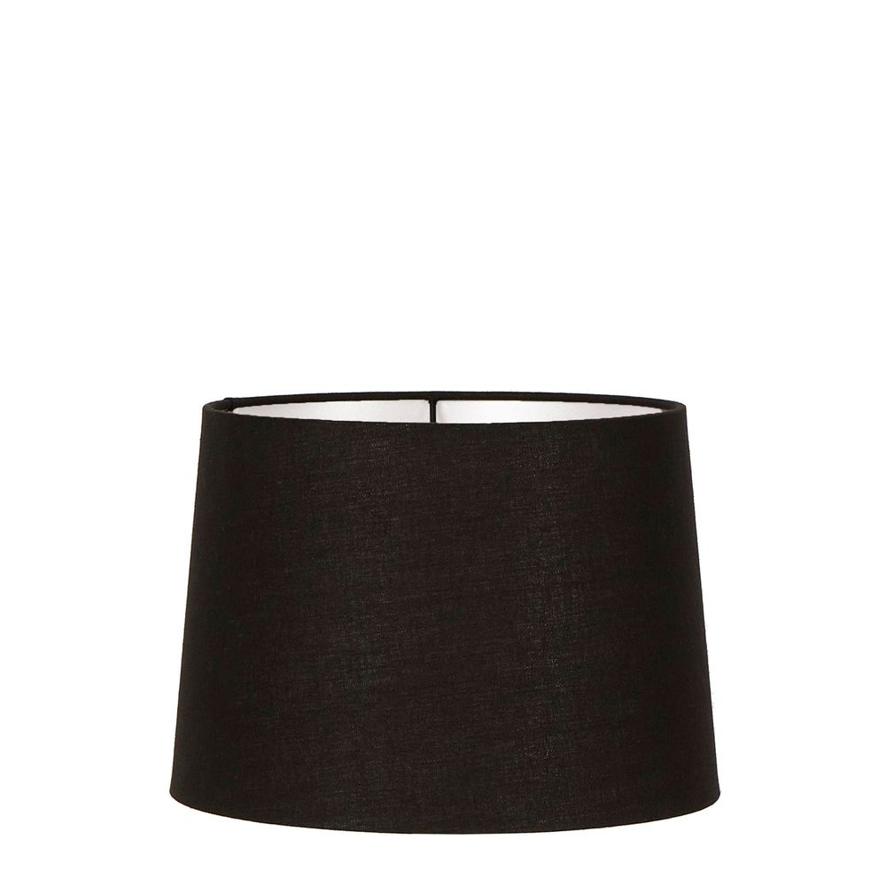 Linen Drum Lamp Shade Small Black