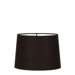 Linen Drum Lamp Shade Small Black