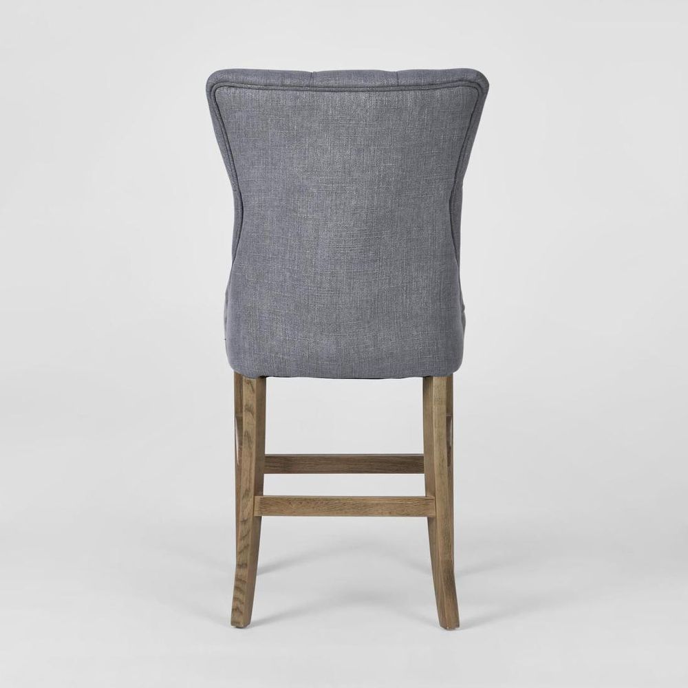 Storm Grey Counter Chair With Buttons