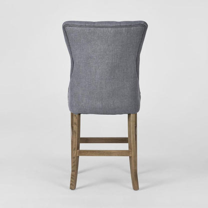 Storm Grey Counter Chair With Buttons