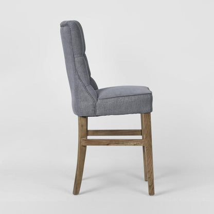 Storm Grey Counter Chair With Buttons