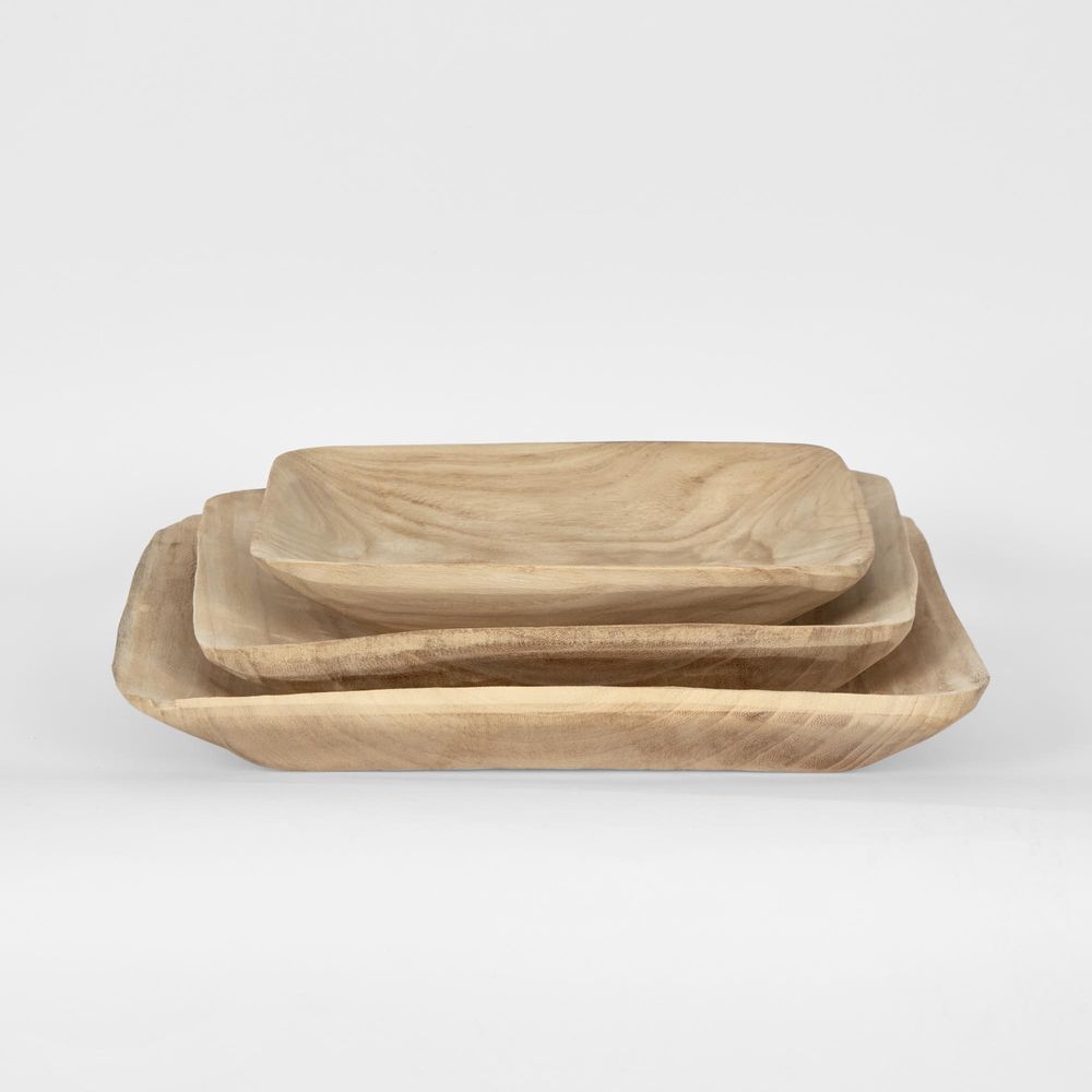 Wooden Square Trays Set3