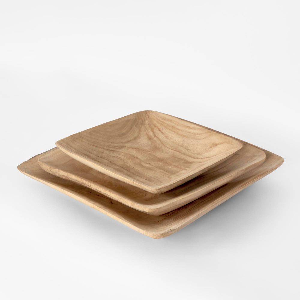 Wooden Square Trays Set3