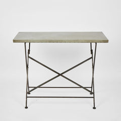 Metal Top Folding Console