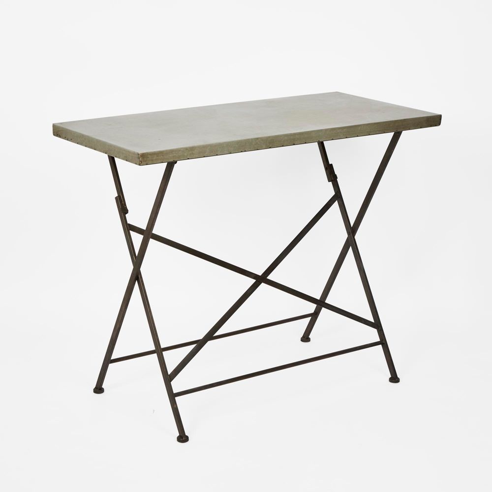 Metal Top Folding Console