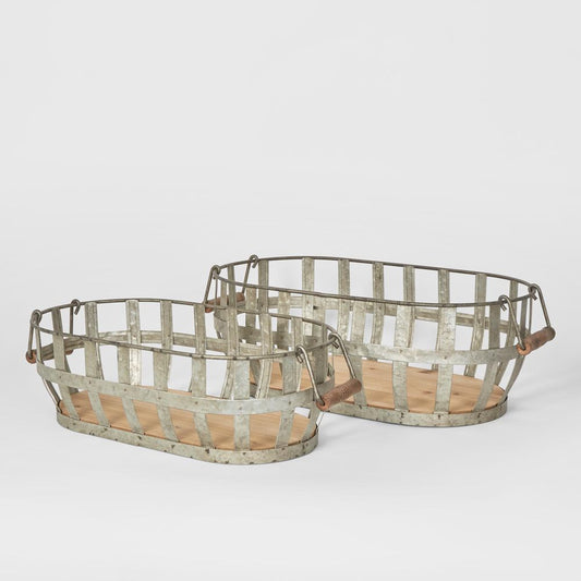 Cross Wire Basket Set2