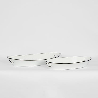 Faux Enamel Boat Trays Set2