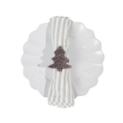 Christmas Tree Napkin Ring Set Of 6