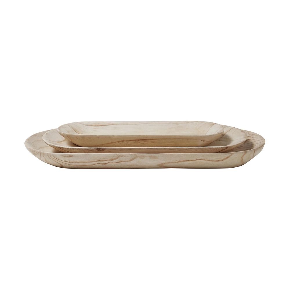 Wooden Oval Trays Set3