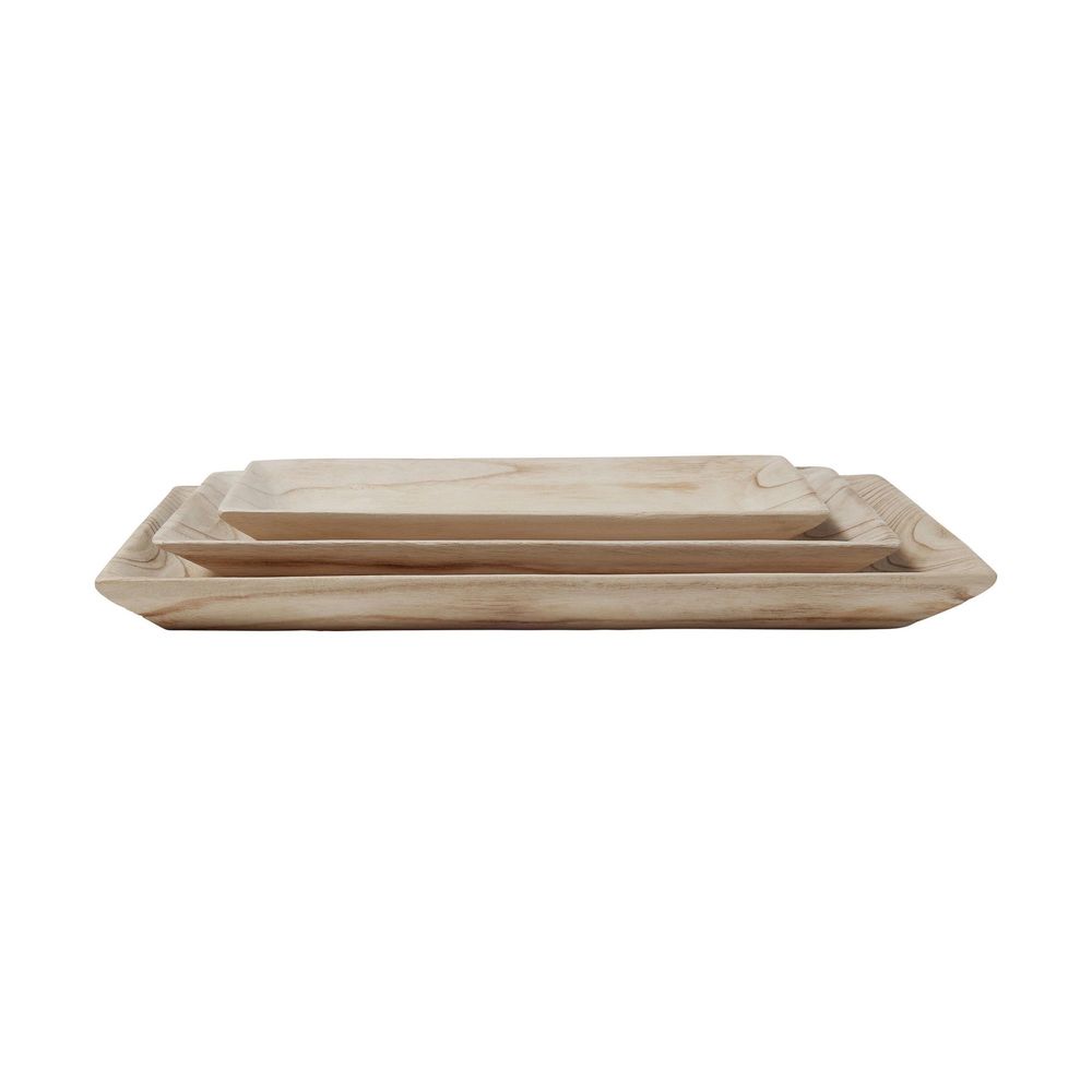 Wooden Rect Trays Set3