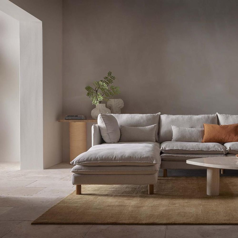 Aura Corner Sofa Base With Cover Natural