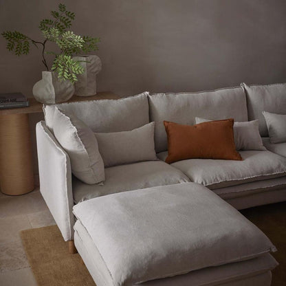 Aura 2Str Left Arm Sofa Base With Cover Natural