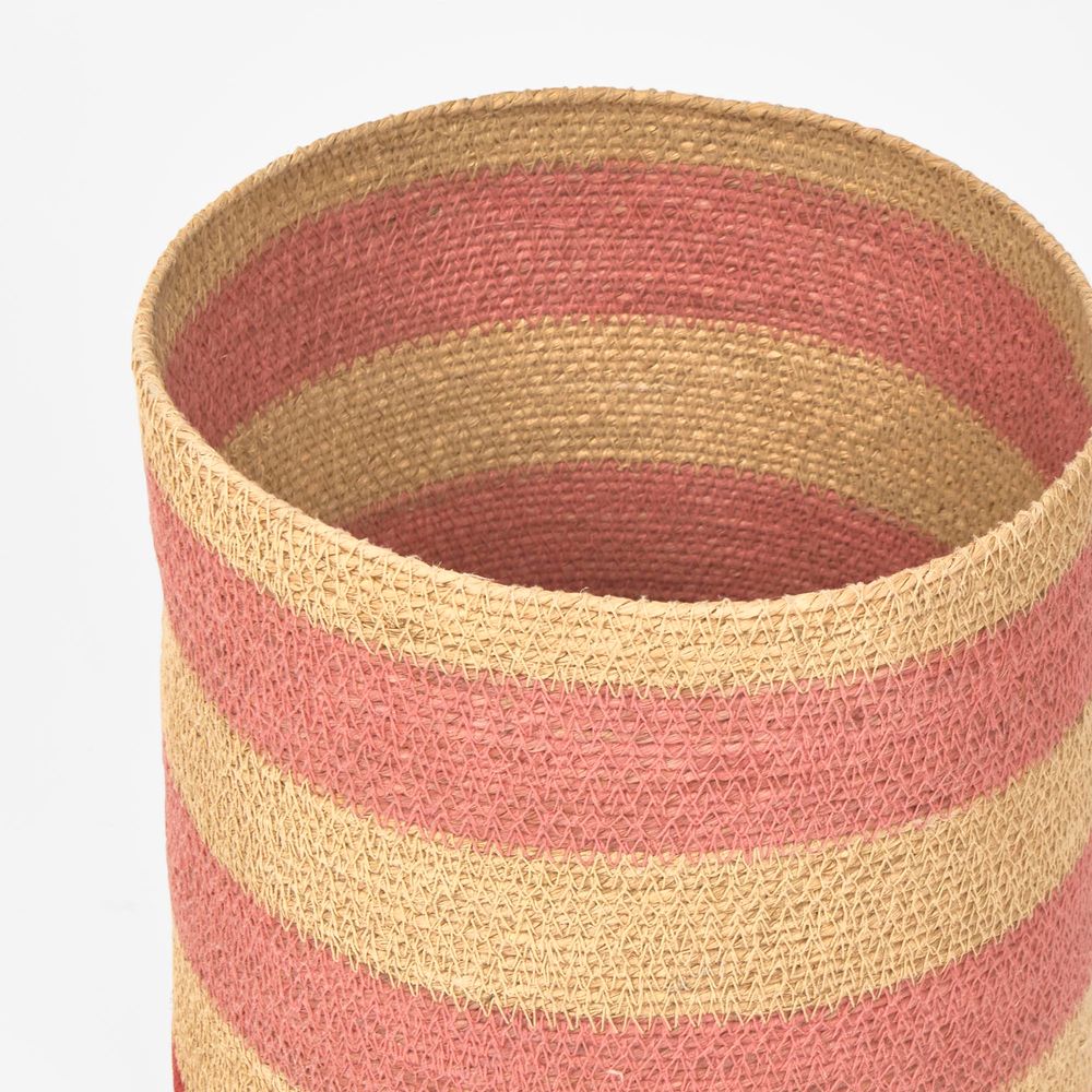 Tia Woven Basket Red & Pink