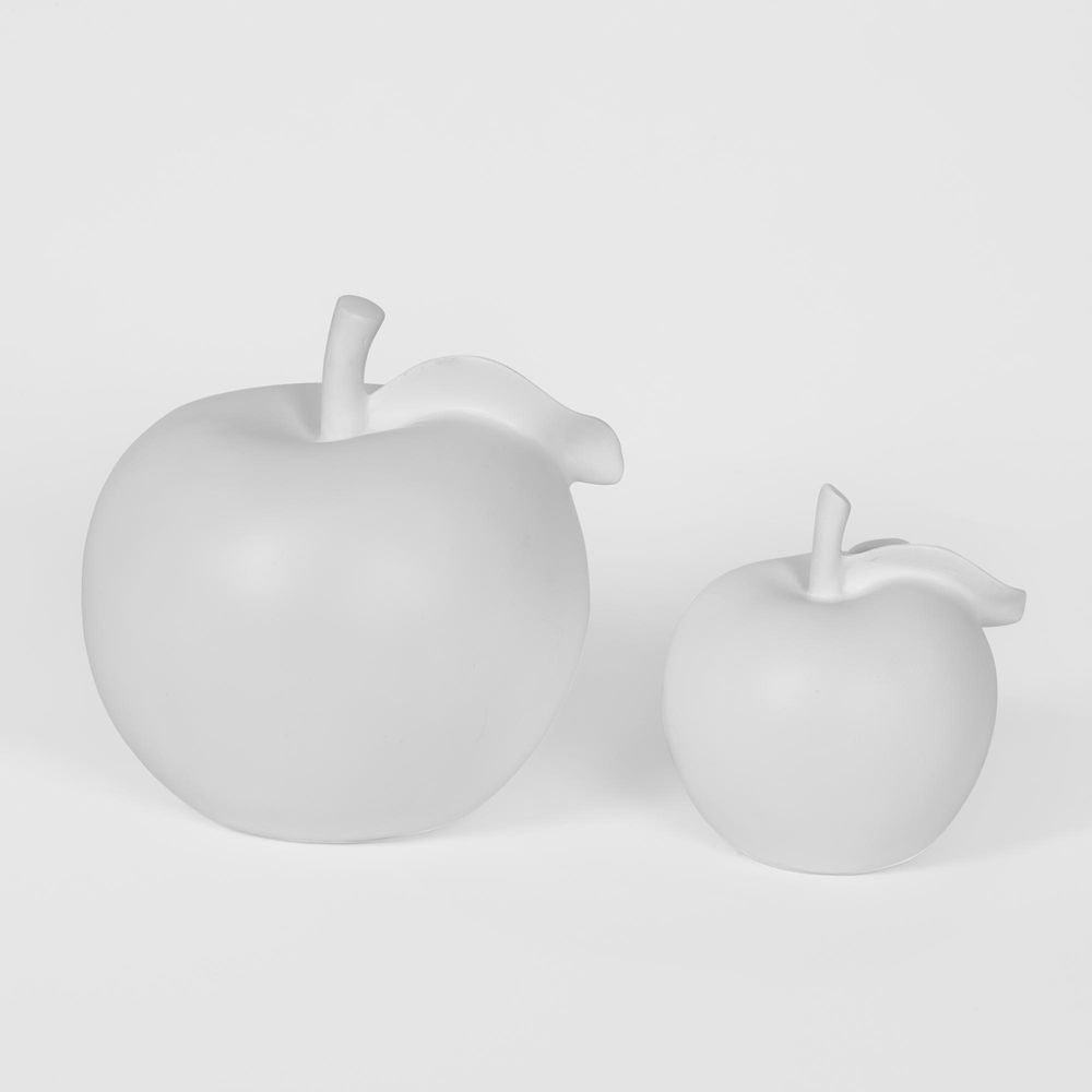 Apple Polyresin White 11Cm